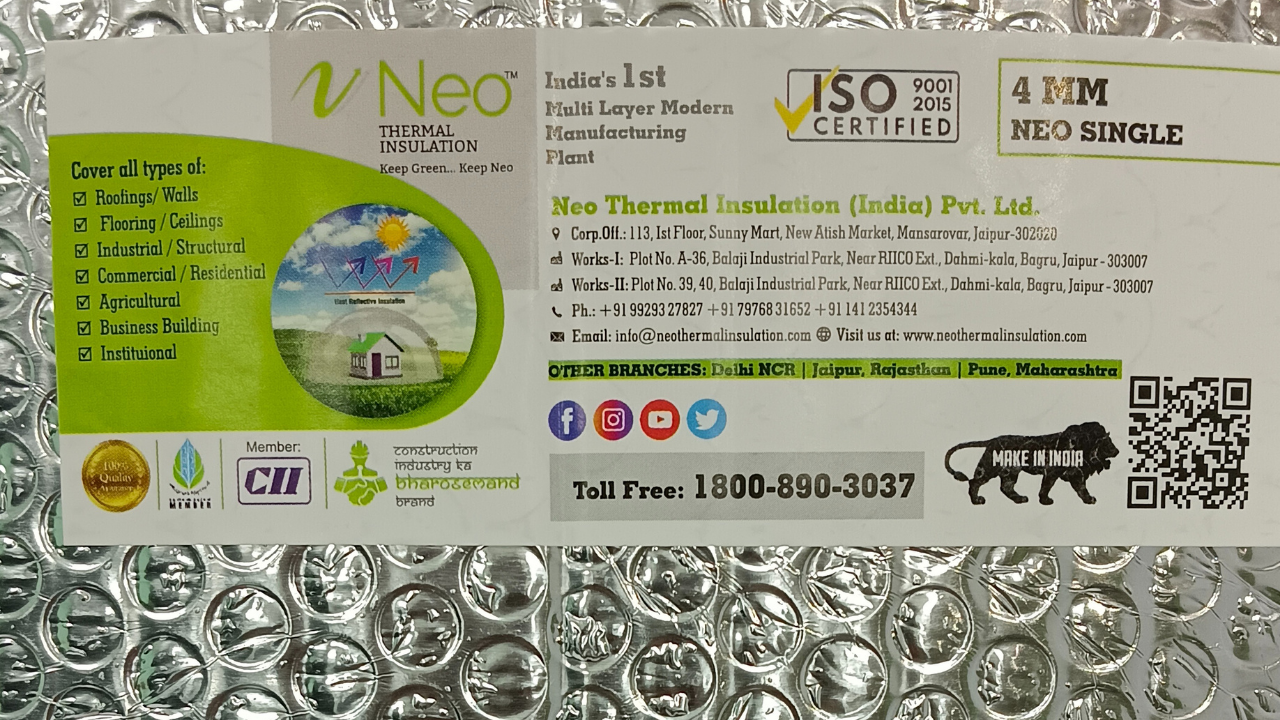 high resistance anti corrosive reflective Neo Single Thermal Insulation